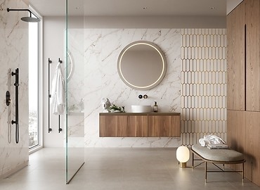 Łazienka w stylu soft glamour - miejsce gdzie elegancja łączy się z subtelnością