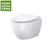 SET B246 MISKA ZAWIESZANA ZEN by Cersanit CLEAN ON Z DESKĄ SLIM DUROPLASTOWĄ, ...