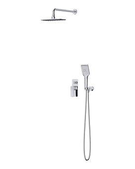 SET B342 zestaw podtynkowy LARGA by Cersanit chrom, z baterią wannowo-natryskową
