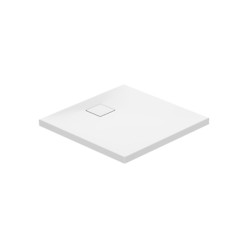 Brodzik Kwadratowy TAKO SLIM (80x4) - Biały Mat + Syfon