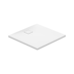 Brodzik Kwadratowy TAKO SLIM (90x4) - Biały Mat + Syfon