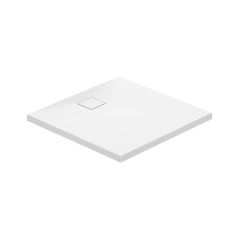 Brodzik Kwadratowy TAKO SLIM (90x4) - Biały Mat + Syfon