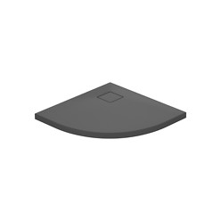 BRODZIK PÓŁOKRĄGŁY TAKO SLIM 80X4 SZARY MAT+ SYFON
