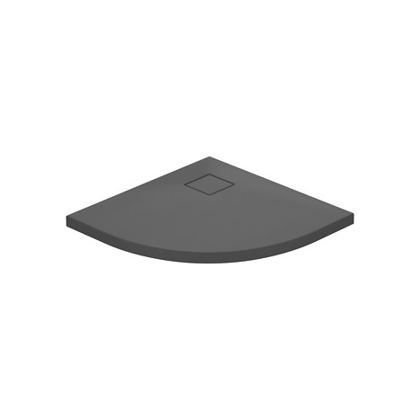 BRODZIK PÓŁOKRĄGŁY TAKO SLIM 80X4 SZARY MAT+ SYFON