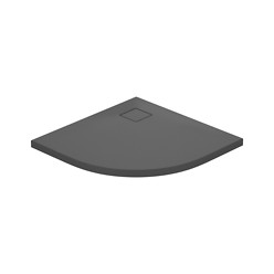 BRODZIK PÓŁOKRĄGŁY TAKO SLIM 90X4 SZARY MAT+ SYFON
