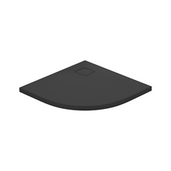 BRODZIK PÓŁOKRĄGŁY TAKO SLIM 90X4 CZARNY MAT+ SYFON