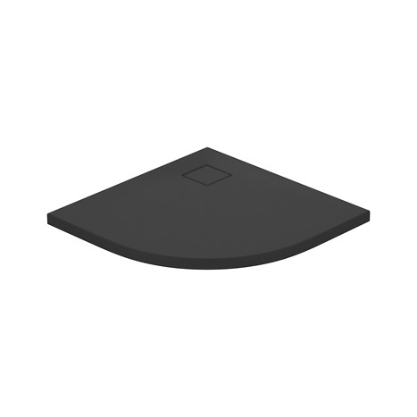 BRODZIK PÓŁOKRĄGŁY TAKO SLIM 90X4 CZARNY MAT+ SYFON