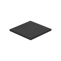 BRODZIK KWADRATOWY TAKO SLIM 80X4 CZARNY MAT+ SYFON