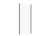 Ścianka kabiny prysznicowej LARGA czarna - (90x195) szkło transparentne