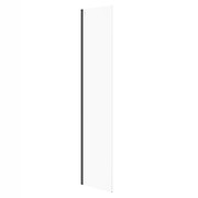 Ścianka stała kabiny prysznicowej walk-in MILLE - (50x200) czarna