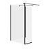 SET B801: Kabina walk-in MILLE z ruchomą ścianką czarny 90x100x30x200