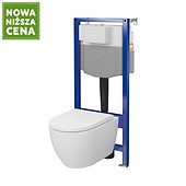 SET C18: stelaż AQUA 50 MECH QF + miska zawieszana ZEN PRO by Cersanit OVAL z deską