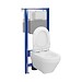 SET C28: stelaż AQUA 50 MECH QF + miska zawieszana CREA OVAL CleanOn z deską