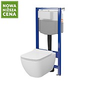 SET C26: stelaż AQUA 50 MECH QF + miska zawieszana VIRGO by Cersanit CleanOn z deską