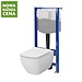 SET C26: stelaż AQUA 50 MECH QF + miska zawieszana VIRGO by Cersanit CleanOn z deską