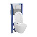 SET C15: stelaż AQUA 50 PNEU QF + miska zawieszana CITY by Cersanit OVAL CleanOn ...