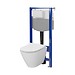 SET C15: stelaż AQUA 50 PNEU QF + miska zawieszana CITY by Cersanit OVAL CleanOn ...
