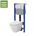 SET C15: stelaż AQUA 50 PNEU QF + miska zawieszana CITY by Cersanit OVAL CleanOn ...