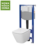 SET C17: stelaż AQUA 50 PNEU QF + miska zawieszana CITY by Cersanit SQUARE ...