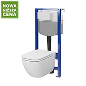 SET C24: stelaż AQUA 50 MECH QF + miska zawieszana CASPIA CleanOn z deską