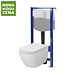 SET C25: stelaż AQUA 50 PNEU QF + miska zawieszana CASPIA CleanOn z deską