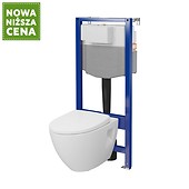 SET C35: stelaż AQUA 50 MECH QF + miska zawieszana MODUO PLUS OVAL CleanOn z deską