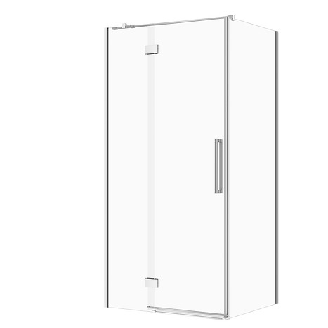 SET B840: Kabina prostokątna CREA zawias 100X80X200 lewa chrom szkło transparentne