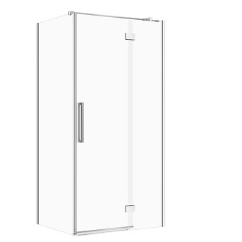 SET C91: Kabina prostokątna CREA zawias 100X90X200 prawa chrom szkło transparentne