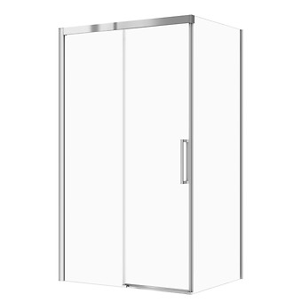 SET C94: Kabina prostokątna CREA przesuwna 120X80X200 chrom szkło transparentne