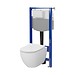 SET C251: stelaż AQUA 50 PNEU QF + miska zawieszana ZEN by Cersanit CleanOn z deską