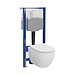 SET C251: stelaż AQUA 50 PNEU QF + miska zawieszana ZEN by Cersanit CleanOn z deską