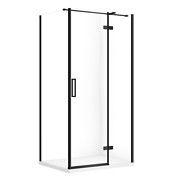 SET C570: Kabina prostokątna CITY by Cersanit 100X80X195 prawa czarna szkło ...