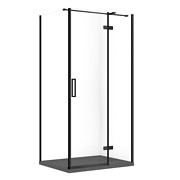 SET C572: Kabina prostokątna CITY by Cersanit 100X80X195 prawa czarna szkło ...