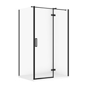 SET C578: Kabina prostokątna CITY by Cersanit 120X90X195 prawa czarna szkło ...