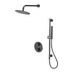 SET B916 zestaw podtynkowy, ZEN by Cersanit czarny gun metal, z baterią ...