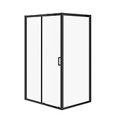 Kabina prostokątna ARTECO czarna 120X90X190 szkło transparentne
