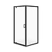 SET C702: Kabina kwadratowa ARTECO 90X90X190 czarna pivot szkło transparentne + ...