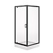 SET C704: Kabina kwadratowa ARTECO 90X90X190 czarna pivot szkło transparentne + ...
