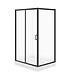 SET C712: Kabina prostokątna ARTECO 120X90X190 czarna szkło transparentne + ...