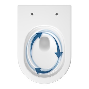 SET C947: Miska zawieszana REMO PRO OVAL CERSANIT TORNADO z deska duroplastowa SLIM