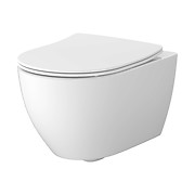 SET C822: Miska zawieszana ZEN PRO OVAL CERSANIT VORTEX z deską duroplastową ...