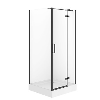 SET D08 Kabina kwadratowa CITY by Cersanit 80X80X195 lewa chrom szkło ...