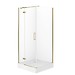 SET D12 Kabina kwadratowa CITY by Cersanit 80X80X195 lewa złota szkło ...
