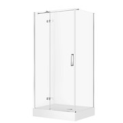 SET D20 Kabina prostokątna CITY by Cersanit 100X80X195 lewa chrom szkło ...