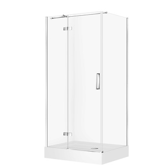 SET D20 Kabina prostokątna CITY by Cersanit 100X80X195 lewa chrom szkło ...