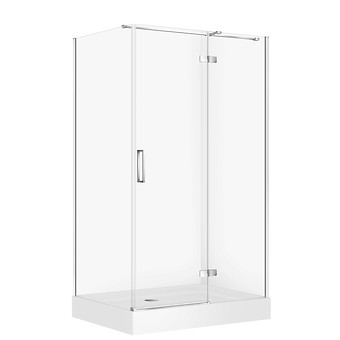 SET D25 Kabina prostokątna CITY by Cersanit 120X90X195 prawa chrom szkło ...