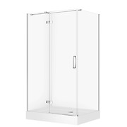 SET D26 Kabina prostokątna CITY by Cersanit 120X90X195 lewa chrom szkło ...