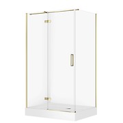 SET D30 Kabina prostokątna CITY by Cersanit 120X90X195 lewa złota szkło ...