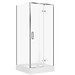 SET D37 Kabina kwadratowa LARGA by Cersanit 90X90X195 prawa chrom szkło ...