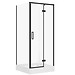 SET D39 Kabina kwadratowa LARGA by Cersanit 90X90X195 prawa czarna szkło ...